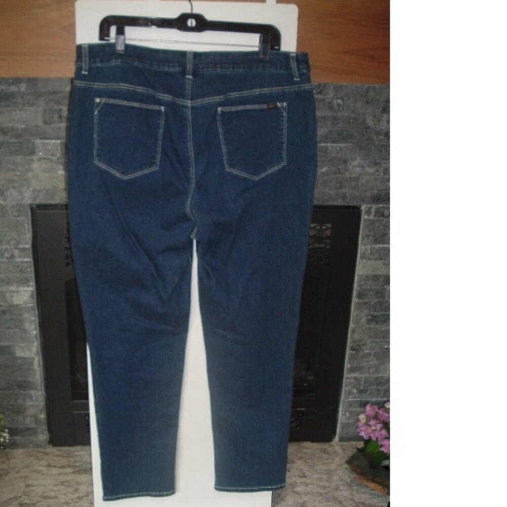 Chico's So slimming SEQUINS Girlfriend Ankle Jeans 2.5 LG Size 14 FANCY! - Picture 6 of 7